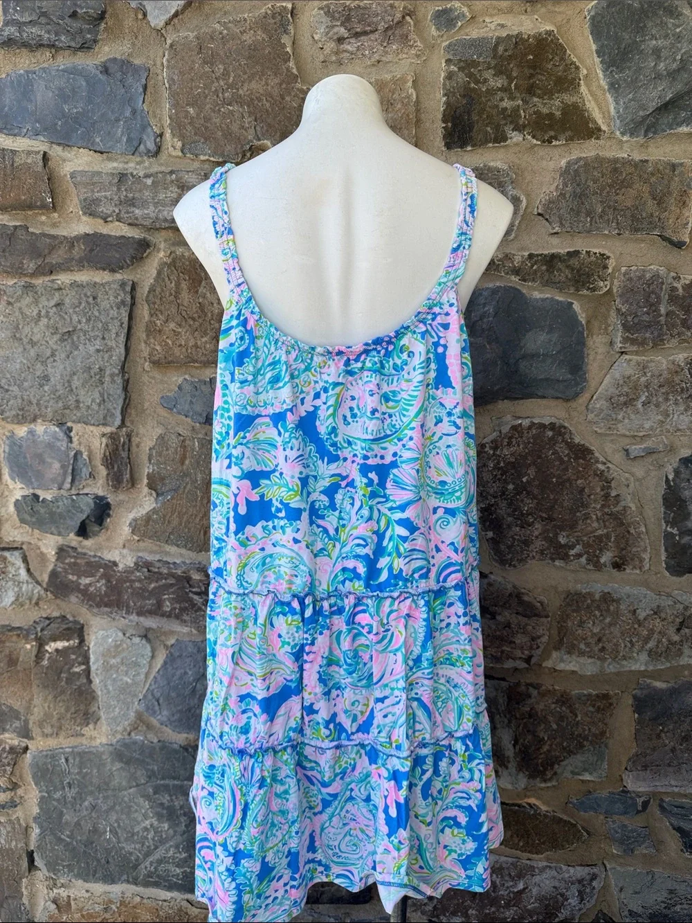 Lilly Pulitzer Tiered 'Loro Swing Dress' in Multi Dream Team Print Size XXL - Picture 8 of 10